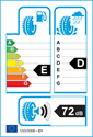 etichetta europea dei pneumatici per Bridgestone Blizzak LM-25 245 45 18