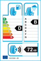etichetta europea dei pneumatici per Bridgestone BLIZZAK LM001 205 55 16