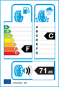 etichetta europea dei pneumatici per Bridgestone Potenza RE050A I 205 50 17
