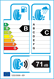 etichetta europea dei pneumatici per Continental Contivancontact 100 195 65 15 95 T RF