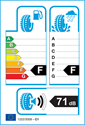 etichetta europea dei pneumatici per Marshal WINTERCRAFT ICE WI31 205 55 16