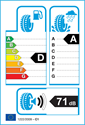 etichetta europea dei pneumatici per Michelin PRIMACY 3 205 55 16